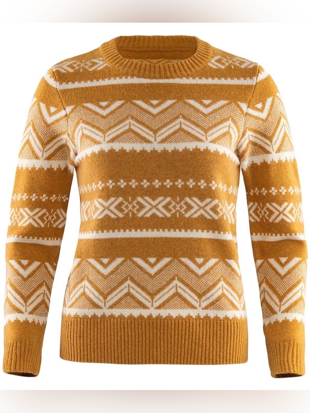 Fjallraven Greenland Re-Wool wool blend pattern knit sweater